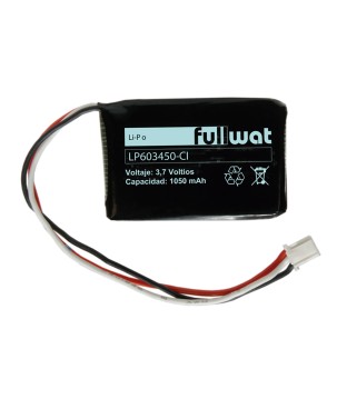 FULLWAT - LP603450-CI. Batería recargable prismática de Li-Po. 3,7Vdc / 1,050Ah