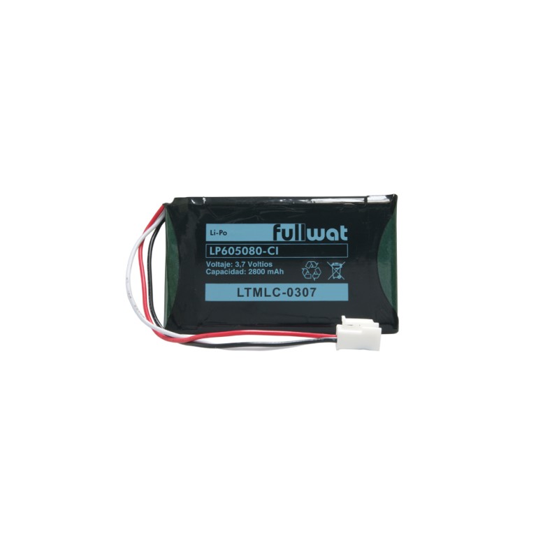 FULLWAT - LP605080-CI. Batterie rechargeable prismatique de Li-Po. 3,7Vdc / 2,8Ah