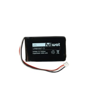 FULLWAT - LP804367-CI. Bateria recarregável prismática de Li-Po. 3,7Vdc / 2,400Ah