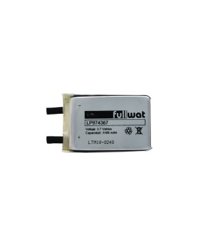 FULLWAT - LP974367. Bateria recarregável prismática de Li-Po. 3,7Vdc / 3,100Ah