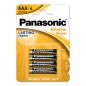 PANASONIC - LR03PB-NE. Pile alcaline format cylindrique / AAA (LR03). 1,5Vdc