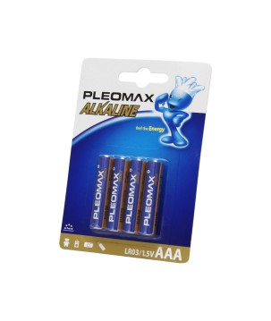 PLEOMAX BY SAMSUNG - LRS03B. Cylindrical shape alkaline battery /  AAA (LR03). 1,5Vdc