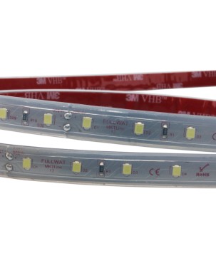 FULLWAT - MKT-2835-SF-HWX. LED-Streifen  speziell für lebensmittel. 20000K - Bläuliches Weiß - 24Vdc - 960 Lm/m - IP67