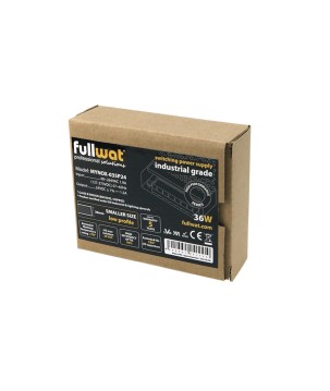 FULLWAT - MYNOX-035P12.  Schaltnetzteil von 36W. 90 ~ 264 Vac  - 12Vdc  / 3A