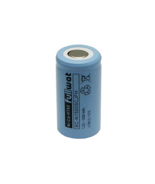 FULLWAT - N1500SCJFH. Ni-Cd cylindrical rechargeable battery. SC  model . 1,2Vdc / 1,500Ah