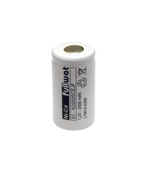 FULLWAT - N2000SCEJF. Ni-Cd cylindrical rechargeable battery. SC  model . 1,2Vdc / 2Ah