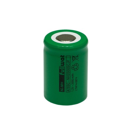 FULLWAT - NH2000SCJF. Ni-MH cylindrical rechargeable battery. 4/5SC model . 1,2Vdc / 2Ah