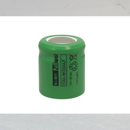 FULLWAT - NH300AAJF. Ni-MH cylindrical rechargeable battery. 1/3AA model . 1,2Vdc / 0,300Ah