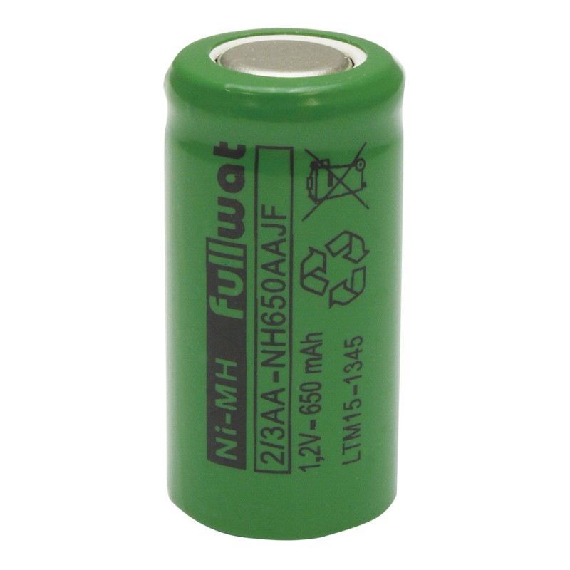 FULLWAT - NH650AAJF. Wiederaufladbare Batterie (Akku) zylindrisch von Ni-MH. Modell 2/3AA. 1,2Vdc / 0,650Ah