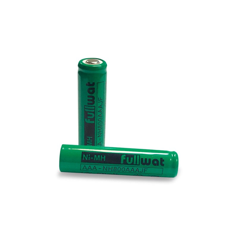 FULLWAT - NH800AAAJF. Batería recargable cilíndrica de Ni-MH. Modelo AAA. 1,2Vdc / 0,800Ah