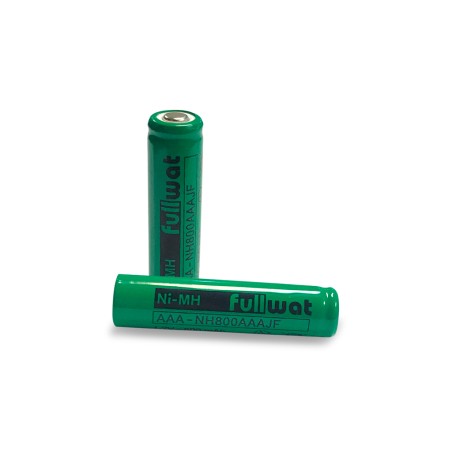 FULLWAT - NH800AAAJF. Bateria recarregável em formato  cilíndrica de Ni-MH. Modelo AAA. 1,2Vdc / 0,800Ah