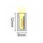 FULLWAT - NL-0612H-BC. Flexible LED-Neonröhre horizontalmit  rechteckigvon 06x12mm.  Warmweiß - 480 Lm/m