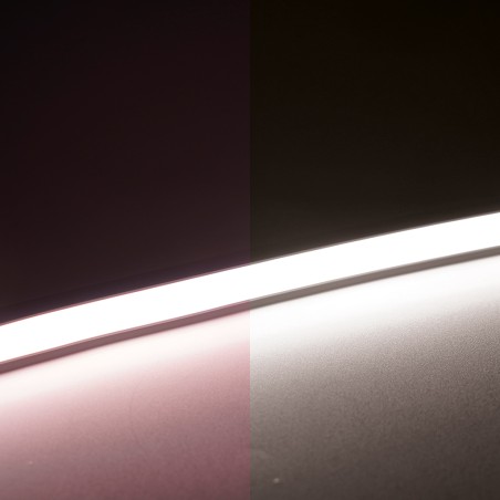 FULLWAT - NL-1515V-RGBC.Neon LED flexível vertical com a secção  rectangular de 15x15mm.  RGB + Branco quente - 450 Lm/m