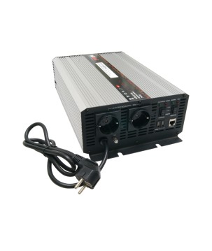 FULLWAT - PDA1000SS-12C. Convertidor de tensión DC/AC de 1000W de onda senoidal pura con cargador. 10 ~ 15Vdc - 230Vac