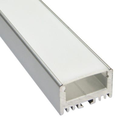 FULLWAT - TECOX-POWER2-2D. Aluminum profile  for surface mounting. Anodized.  2000mm