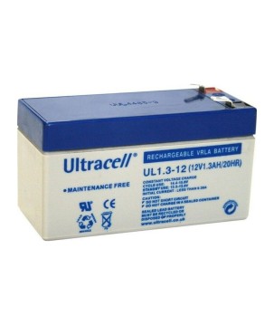 ULTRACELL - UL1.3-12. Wiederaufladbare Blei-Säure Batterie der Technik AGM-VRLA. Serie UL. 12Vdc / 1,3Ah