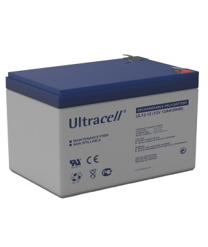 ULTRACELL - UL12-12. Wiederaufladbare Blei-Säure Batterie der Technik AGM-VRLA. Serie UL. 12Vdc / 12Ah