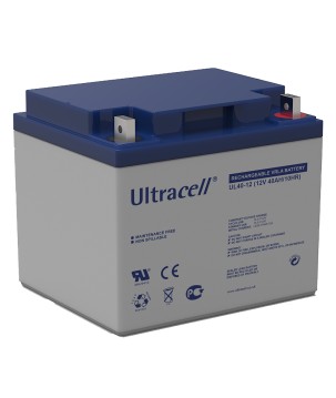 ULTRACELL - UL40-12. Wiederaufladbare Blei-Säure Batterie der Technik AGM-VRLA. Serie UL. 12Vdc / 40Ah
