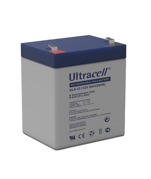 ULTRACELL - UL5-12. Bateria recarregável de chumbo ácido en tecnologia AGM-VRLA. Série UL. 12Vdc / 5Ah