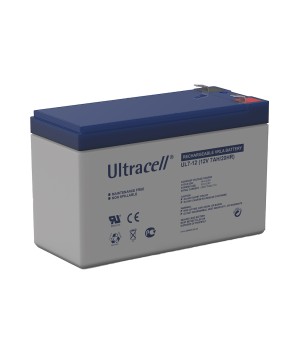 ULTRACELL - UL7.0-12. Wiederaufladbare Blei-Säure Batterie der Technik AGM-VRLA. Serie UL. 12Vdc / 7Ah
