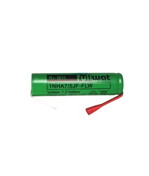 FULLWAT - 1NHA7/5JF-FLW. Bateria recarregável em formato  cilíndrica de Ni-MH. Modelo 7/5A. 1,2Vdc / 3,800Ah