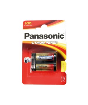 PANASONIC - 2CR5. Pila de litio prismática | petaca de Li-MnO2. Modelo 2CR5. 3Vdc / 1,300Ah